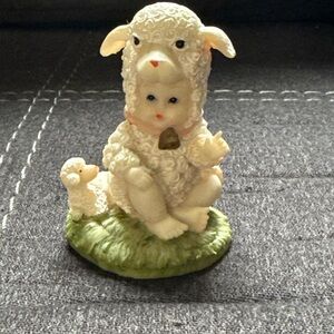 Vintage Turtle King Corp baby/sheep/lamp Figurine